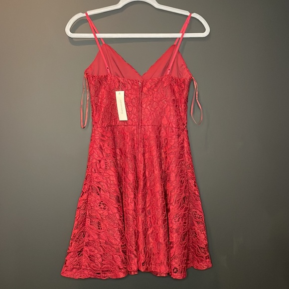 NWT Francesca’s Bea Lace Ladder Trim Mini Dress - XS - Picture 4 of 13